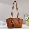 Bolso de Hombro y Axila de Moda para Viajes Diarios Bolso Tote Simple de Gran Capacidad Bolso Versátil Bolso Tejido para Mujer