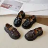Zapatos de Cuero de Moda Lolita para Niñas 2026 Primavera y Otoño Nuevos Versátiles Estilo Británico Mocasines con Borlas Moda Zapatos de Princesa