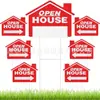 Letrero Popular de Venta de Casas Abiertas Transfronterizo Señalización de Jardín Letrero Rojo Personalizado Señal Indicadora de Dirección de Flecha