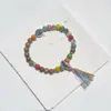 Pulsera de Cerámica Jingdezhen Nueva Pulsera de Cerámica Estilo Chino Joyería Hecha a Mano Cuerda Estilo Tíbet Puesto de Pulseras Jingdezhen