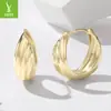 Yinziyun Novo Estilo Argola de Orelha em Prata 925 com Textura de Metal Ondulada Fonte de Mercadoria Transfronteiriça Brincos da Moda Ornamentos de Orelha