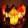 Lâmpada de cavalo pequena portátil LED retrô de vela piscante transfronteiriça lâmpada de querosene antiga Castelo luminoso pequena lâmpada de vento