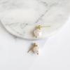 Brincos de pérolas naturais estilo barroco elegante brincos de pérolas minimalistas de água doce estilo frio brincos simples