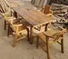 Mesa con Panel de Puerta de Madera de Olmo Viejo, Barra de Bar Retro Nostálgica, Tablón de Madera Viejo, Mesa de Madera Natural, Tablón Weathered, Mesa de Centro, Estilo Popular