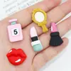 Celebridade da Internet Mini Perfume Cosmético Creme Labial Vermelho Gel Gel Gotejamento Resina Capa de Celular Acessórios Anel de Cabelo Infantil Material Bolsa