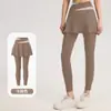 Ropa de Yoga con Almohadillas en el Pecho, Ropa Deportiva para Correr y Fitness, Conjunto de Pantalones de Yoga de Manga Corta Ajustados para Exteriores, Ropa de Yoga Falsa de Dos Piezas