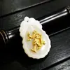 Vidro Esmalte Imitação Jade Incrustado Ouro Galvanizado Ouro 999 Galvanizado Ouro A Produtos Jade Zodíaco Pingente Dragão