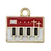Set Mixto de 20 Colgantes Grandes de Aleación Esmaltada Roja Accesorios para Joyería DIY Accesorios para Aretes Pulsera Colgantes Perforados Dijes