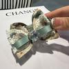 Pinza para el pelo con cabeza de bola de encaje para primavera y verano, pinza para coleta alta, pinza con lazo de strass, accesorios para el pelo de alta gama, combinan con todo