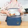 Bolsa de almuerzo aislada, bolsa de almuerzo cuadrada de papel de aluminio engrosado, bolsa de picnic de gran capacidad para oficinistas y estudiantes