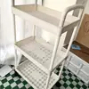 Carrito de Almacenamiento Pequeño con Ruedas, Almacenamiento para Baño, Estante Móvil de Piso para Snacks en Sala de Estar, Almacenamiento de Múltiples Niveles