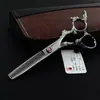 Tesoura de cabelo com cabo Dragão Dourado tesoura de cabelo colorida tesoura profissional para salão de barbeiro tesoura reta tesoura de dentes finos tesoura de dentes finos