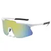 Gafas de Ciclismo para Hombre, Gafas de Sol de Marco Grande para Senderismo y Montañismo, Gafas a Prueba de Viento, Gafas de Sol Anti-UV para Mujer, Cara Pequeña