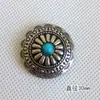Artesanía DIY Artículos de Cuero Hebilla de Moneda de Plata Hebilla de Turquesa Hebilla de Cartera Hebilla de Moneda Hebilla Decorativa de Aleación Metálica para Cartera Hebilla de Cuatro Botones