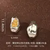 Plata 925 Chapada en Oro Patrón de Meteorito Amarillo Cuenta de la Fortuna Ovni Cuentas Sueltas para Hacer Joyería Accesorios DIY