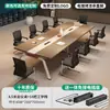 Mesa de conferência, mesa longa, móveis para sala de conferências, conjunto de mesa e cadeira de escritório, mesa simples moderna para negociações comerciais, mesas de treinamento grandes e pequenas