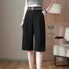 Calça Pantalona Cropped Verão Estilo Fino 2026 Nova Solta Emagrecimento Plus-Size Cintura Alta Shorts Esportivos para Mulheres