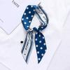 Bufanda de Seda con Estampado de Lunares Retro a Doble Cara para Mujer, Bufanda Decorativa Larga Estilo Coreano para Combinar con Ropa
