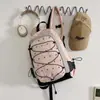 Rosa Cereza Claro Nuevo Ligero Montañismo Deportes al Aire Libre Multifuncional Bloques de Color Mochila Unisex Mochila de Senderismo