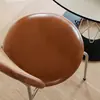 Silla de Mimbre Sintético Estilo Ins Nórdico Crema para Hogar Mid-Century Silla de Respaldo para Balcón Minimalista Silla Retro Silla de Comedor
