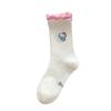 Novedad Popular de Primavera 2025 Dibujos Animados Gato Kt Moda Versátil Reductor de Edad Calcetines Sueltos para Mujer, Calcetines Absorbentes de Sudor de Media Pantorrilla