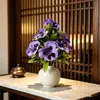 Nova amor-perfeito artificial tricolor 10 flores haste única para casamento, hotel e decoração de interiores, buquê DIY feito à mão