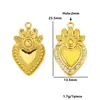 Pendente Pequeno Cruzado Aço Inoxidável Banhado a Ouro 18K Estrela Lua Sol Coração Pingente DIY Colar Brinco Acessórios de Joia