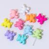 Mão de pintura de flor contas de cor tridimensional urso Inglês através-buraco contas de telefone móvel cadeia chaveiro DIY acessórios de jóias