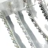 Ribete de Encaje Negro y Blanco de Malla de un Solo Lado con Pedrería y Perlas Grandes y Pequeñas, Accesorios Hechos a Mano para Bordes y Puños de Ropa DIY