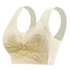 Sujetador Push-Up de Encaje de Seda Helada Estilo Bao Du para Tallas Grandes con Hermoso Diseño en la Espalda, Minimiza Busto Grande, Tirantes Delgados, Sin Costuras, Ropa Interior para Mujer