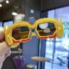 Óculos de sol polarizados para carro, mecha, robô, estilosos, silicone, macios, desenho animado, crianças, meninos, tiro estiloso