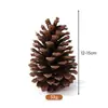 1-18cm pinha decorações de Natal pendente enfeites criativos tiro adereços flor seca pinha óleo de pinho atacado
