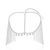 Moda de joyería transfronteriza Accesorios para el cabello europeos y americanos Cabello de mujer con cadena para la cabeza con borla larga Fabricantes de accesorios de diamantes al por mayor
