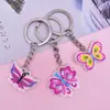 Llavero Colgante Mariposa PVC Pegamento Suave Hebilla Decorativa DIY Colgante Mochila Escolar Amazon Regalo Decorativo Venta al por Mayor en Stock