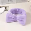 Diadema de franela con estampado floral, de leopardo y de lunares estilo coreano, Goma para el pelo de forro polar de coral con mariposas estilo europeo y americano, Pulsera para lavarse las manos