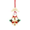 Colgante plano acrílico de Santa Claus nuevo transfronterizo, decoración de campana de árbol de Navidad, regalo festivo