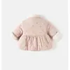 Ropa de Algodón para Niñas Otoño Invierno 2026 Nuevo Estilo Chaqueta Acolchada Infantil Abrigo de Algodón Ropa Exterior Engrosada con Terciopelo para Bebé Niña