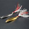Nuevo Producto Chang Fishing Lentejuelas Biseladas de Metal Lentejuelas de Esquina Señuelo para Peces Luya Señuelo Biónico con Pluma Señuelo Falso