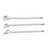 Retención de color baño de vacío acero inoxidable dorado 18K cadena extendida Hebilla de melocotón más anillo cadena de ajuste 5cm cadena para joyería DIY