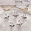 Arte de Uñas Joyería de Circonita Diamante Perla Corazón Lazo Decoraciones para Uñas Lz Lujo Ligero Súper Brillante Cadena para Uñas Colgante