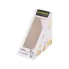 Caja de Empaque para Sándwich Caja de Papel para Sándwich Triángulo Ventana Abierta Caja de Empaque para Sándwich Horneado Repostería Almuerzo