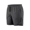 Amazon Tamanho EUA Tecido de Grão de Arroz Secagem Rápida Shorts Esportivos Verão Transfronteiriço Cintura Elástica Bolsos Duplos Laterais Shorts Casuais de Cinco Pontos