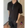 Camiseta Retro Americana Turquesa de Peso Pesado de Manga Corta para Hombre 2026 Verano Estilo Clean Fit Camisa Polo Fresca de Media Manga Pícaro