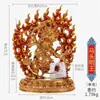 Buda Yuan Hui Nepal Estatua de Buda Dorada a Bronce Hecha a Mano Xizang Mahagalaningma Dios de la Riqueza Adornos de Ofrenda para el Hogar