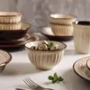 2026 Juego de Vajilla de Cerámica Estilo Retro Francés para Ama de Casa Moderna, Set de Plato y Tazón para Uso Doméstico, Sensación de Alta Gama