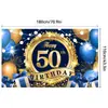 Telón de Fondo de Cumpleaños Nuevo Estilo Transfronterizo Poliéster Accesorios de Fiesta Decoración de Escena con Globos Banner de Cumpleaños Tapiz Colgante