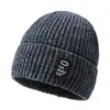 Chapéu de Lã Tricotado com Forro de Veludo Novo para Outono e Inverno, Proteção para as Orelhas, Moda Jovem, Chapéu Pulôver para Esportes ao Ar Livre