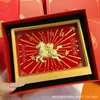 Año Nuevo del Caballo 999 Oro Puro Adorno de Oro Atrae Dinero Nuevo Estilo Chino Dios de la Riqueza Marco de Fotos Pantalla de Escritorio Venta al por Mayor