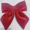 Roupas Infantis Grampo de Cabelo Vermelho Veludo Laço Duplo Adorno de Cabeça Grampo Costurado Acessório de Cabelo Acessório de Roupa
