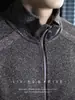 Sudadera de estilo business con cuello alto para hombre, mezcla de lana e hilo floral de alto peso 400G, cárdigan casual y cómodo con cremallera, otoño/invierno 2026